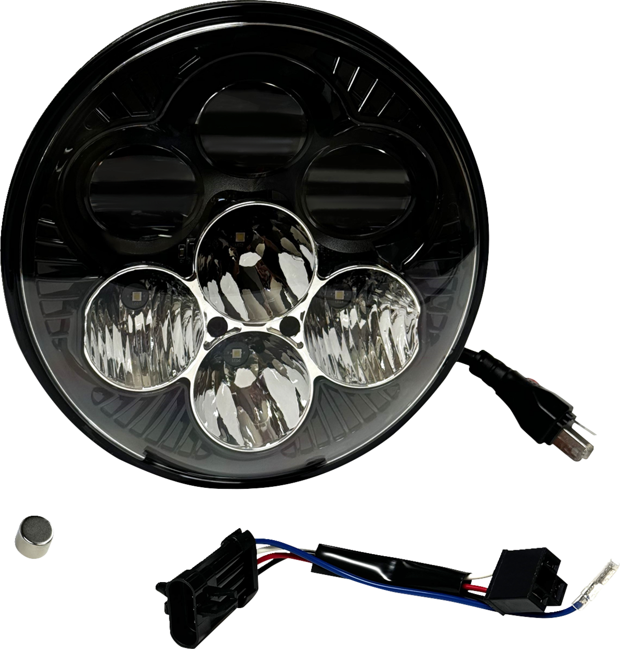 CUSTOM DYNAMICS Headlight - Shark Demon? - LED - Color Changing SD2-7-14