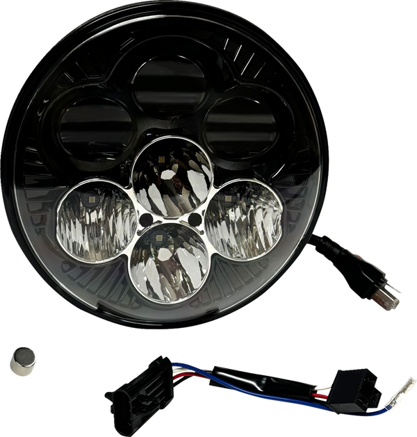 CUSTOM DYNAMICS Headlight - Shark Demon? - LED - Color Changing SD2-7-14
