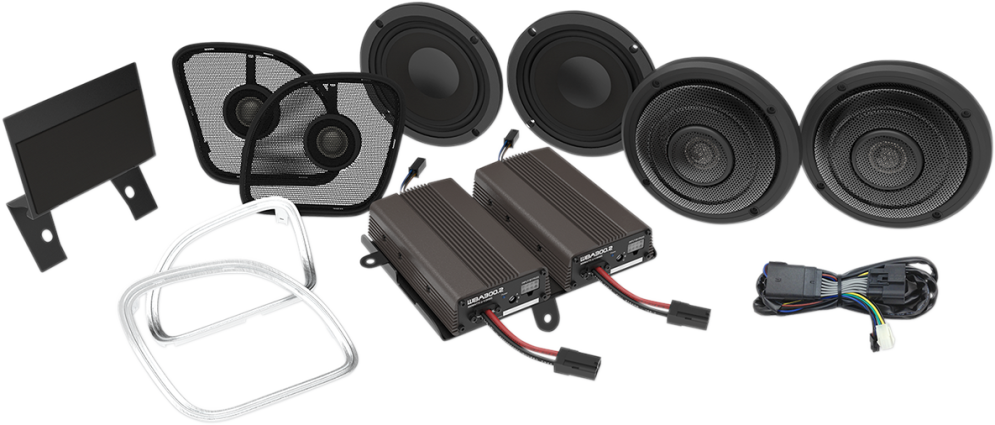 Wild Boar Front and Rear Speaker Kit with 600-Watt Amp - 0