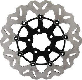 GBRAKES Wave? Brake Rotor - Black Carrier DF680CW-B