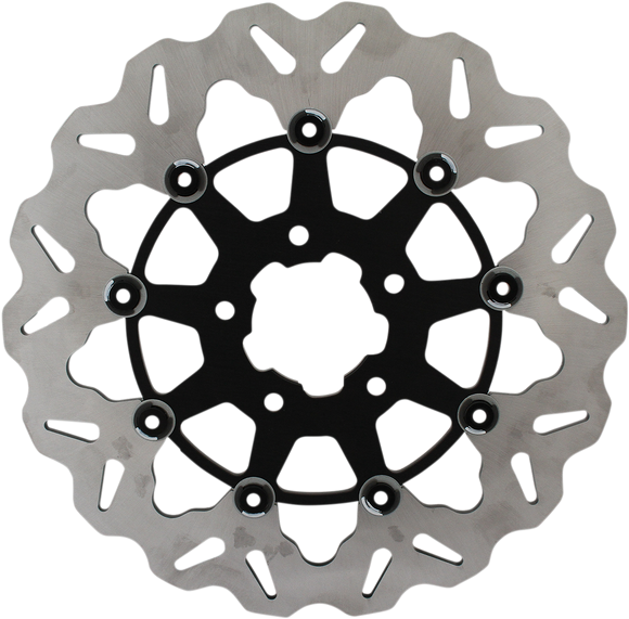 GBRAKES Wave? Brake Rotor - Black Carrier DF680CW-B