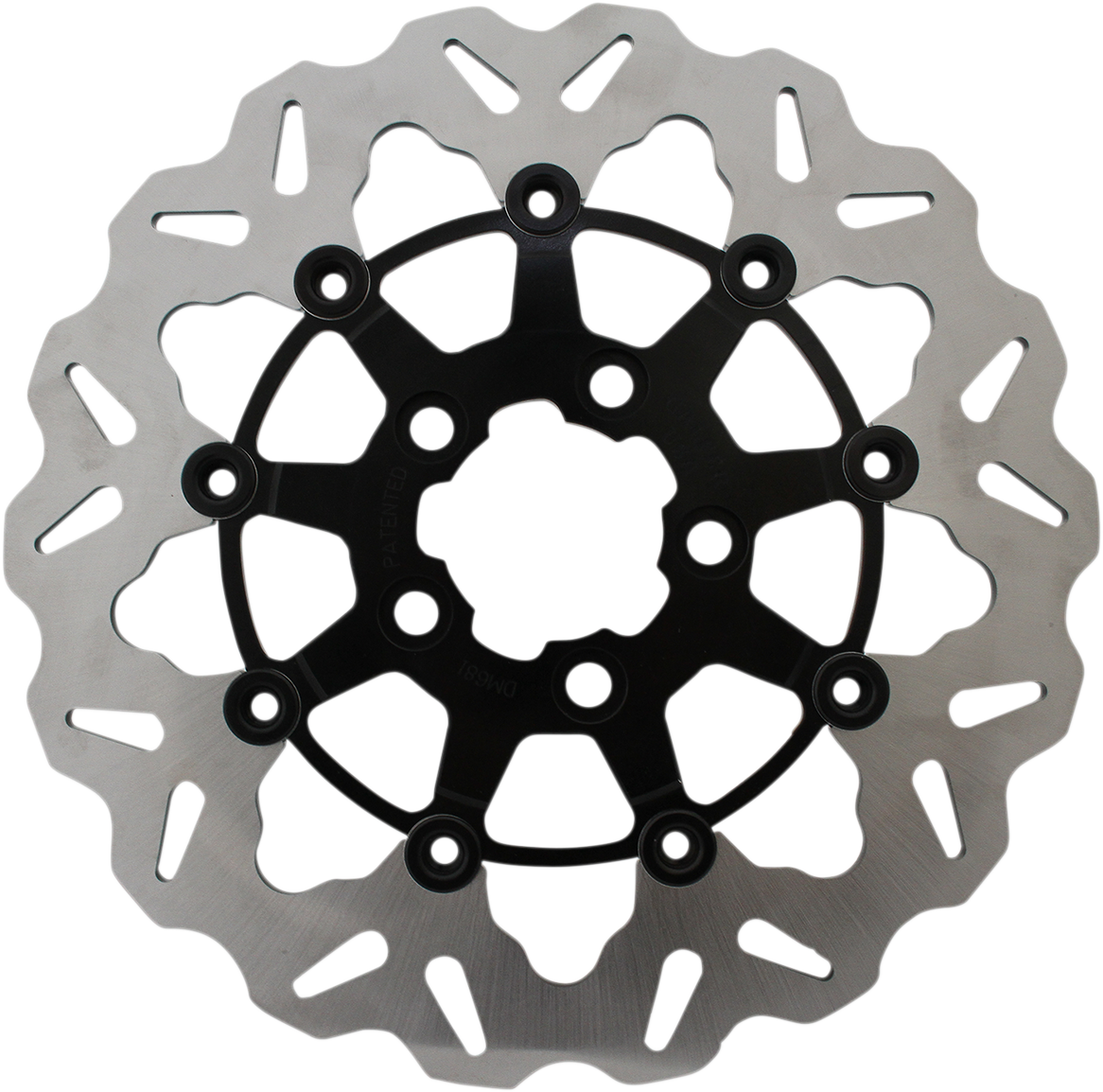 GBRAKES Wave? Brake Rotor - Rear - Black Carrier DF681CW-B