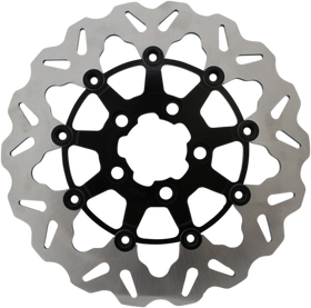 GBRAKES Wave? Brake Rotor - Rear - Black Carrier DF681CW-B