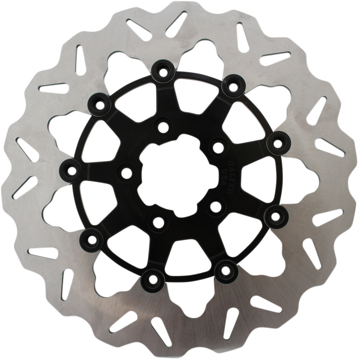 GBRAKES Wave? Brake Rotor - Front - Black Carrier DF835CW-B
