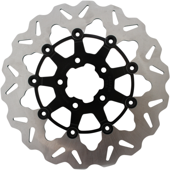 GBRAKES Wave? Brake Rotor - Front - Black Carrier DF835CW-B