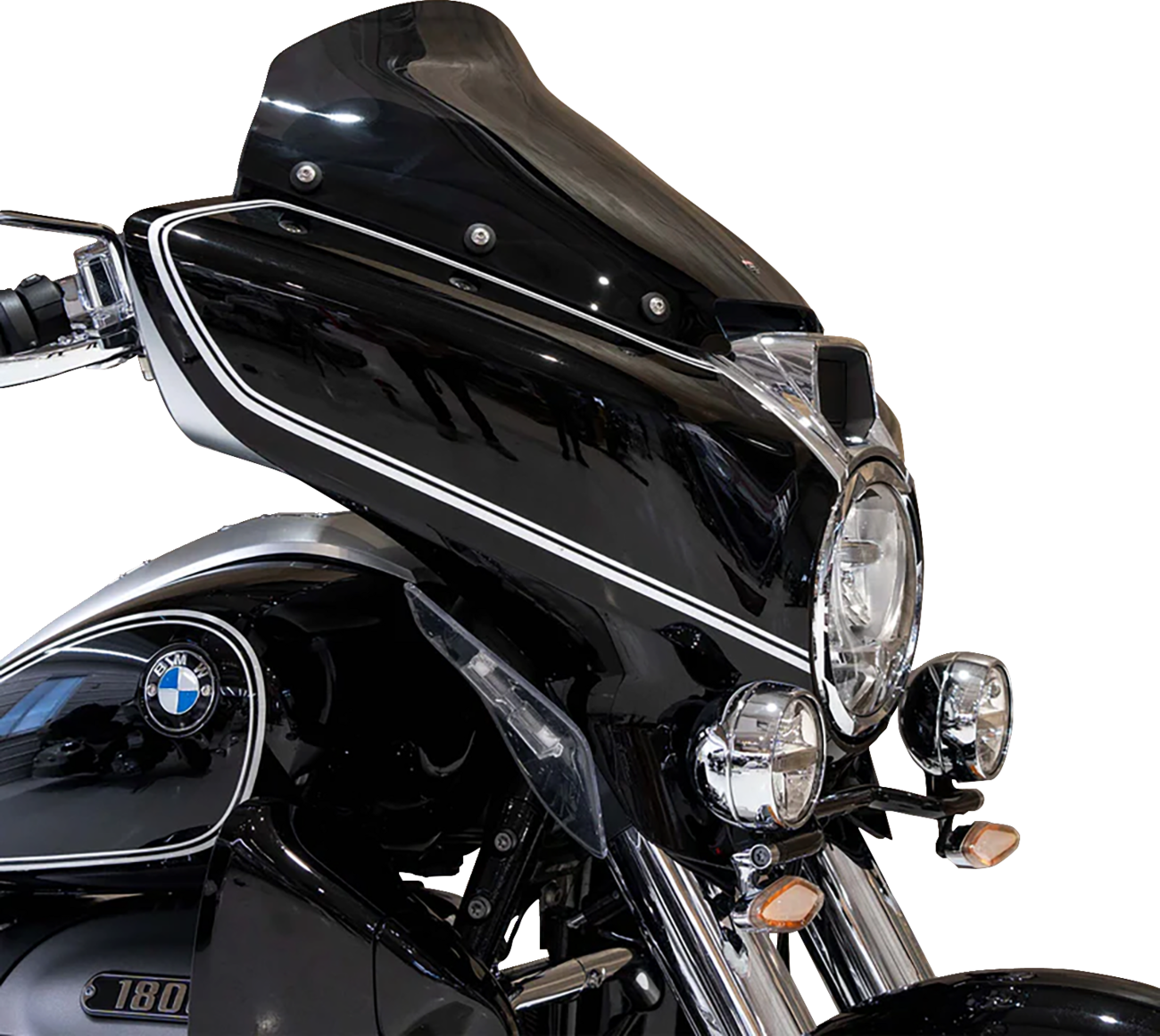KLOCK WERKS Flare* Windshield - 14-1/2" - Dark Smoke - BMW KWW-06-0608-DS