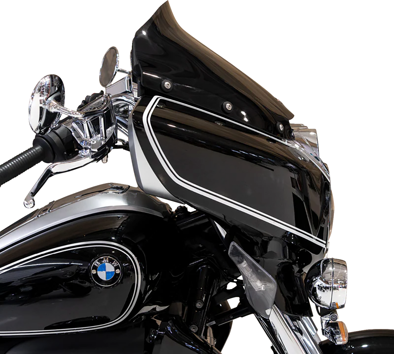 KLOCK WERKS Flare* Windshield - 14-1/2" - Dark Smoke - BMW KWW-06-0608-DS