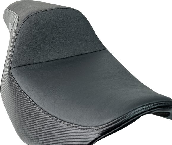 SLYFOX Drifter Tour Seat - Vinyl w/ Slipstop - Gray Logo - FL '23-'24 4685B-Slyfox