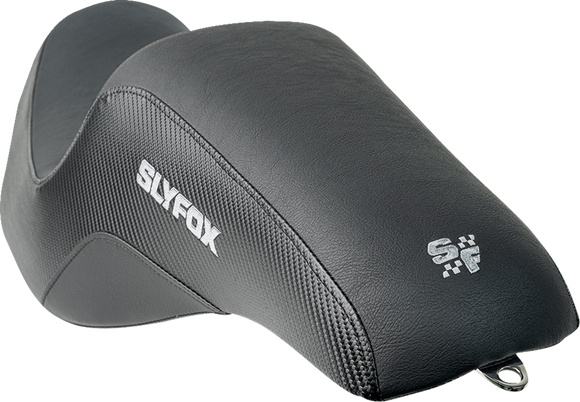 SLYFOX Drifter Tour Seat - Vinyl w/ Slipstop - Gray Logo - FL '23-'24 4685B-Slyfox
