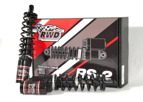 RWD V-Twin RS-2 rear shock absorber for 1999–2025 Harley‑Davidson Touring models with piggyback reservoir
