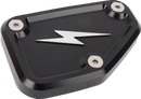 THRASHIN SUPPLY CO. Master Cylinder Cover - Brake - Front - Black/Twice-Cut TSC-3178-4