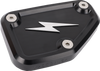 THRASHIN SUPPLY CO. Master Cylinder Cover - Brake - Front - Black/Twice-Cut TSC-3178-4