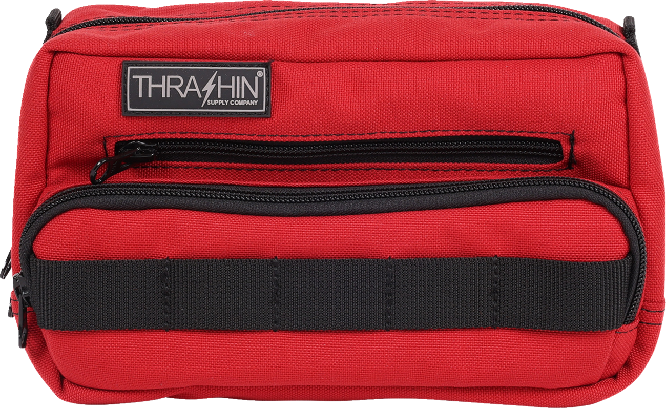 THRASHIN SUPPLY CO. Handlebar Bag Plus - Red THB-0017