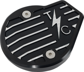 THRASHIN SUPPLY CO. Cam Cover - Gen 2 - Finned - Twice Cut - Black - M8 TSC-3029-4
