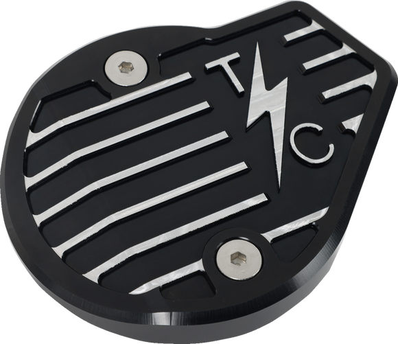THRASHIN SUPPLY CO. Cam Cover - Gen 2 - Finned - Twice Cut - Black - M8 TSC-3029-4