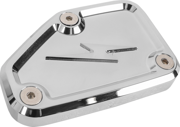 THRASHIN SUPPLY CO. Master Cylinder Cover - Brake - Front - Chrome TSC-3178-3