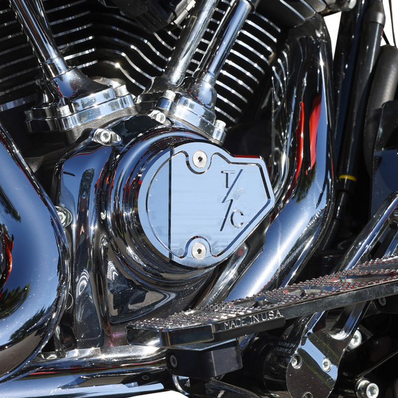 THRASHIN SUPPLY CO. Cam Cover - Gen 2 - Smooth - Chrome - M8 TSC-3028-3