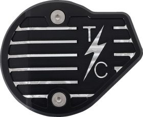 THRASHIN SUPPLY CO. Cam Cover - Gen 2 - Finned - Twice Cut - Black - M8 TSC-3029-4