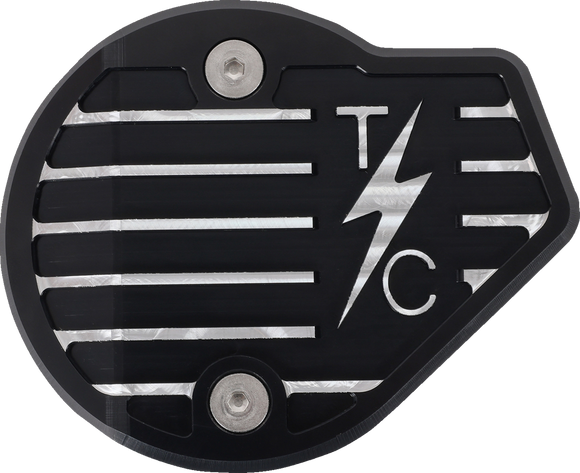 THRASHIN SUPPLY CO. Cam Cover - Gen 2 - Finned - Twice Cut - Black - M8 TSC-3029-4