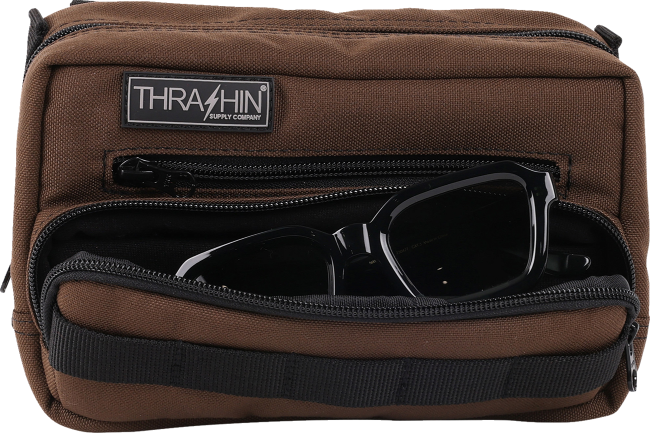 THRASHIN SUPPLY CO. Handlebar Bag Plus - Brown THB-0009