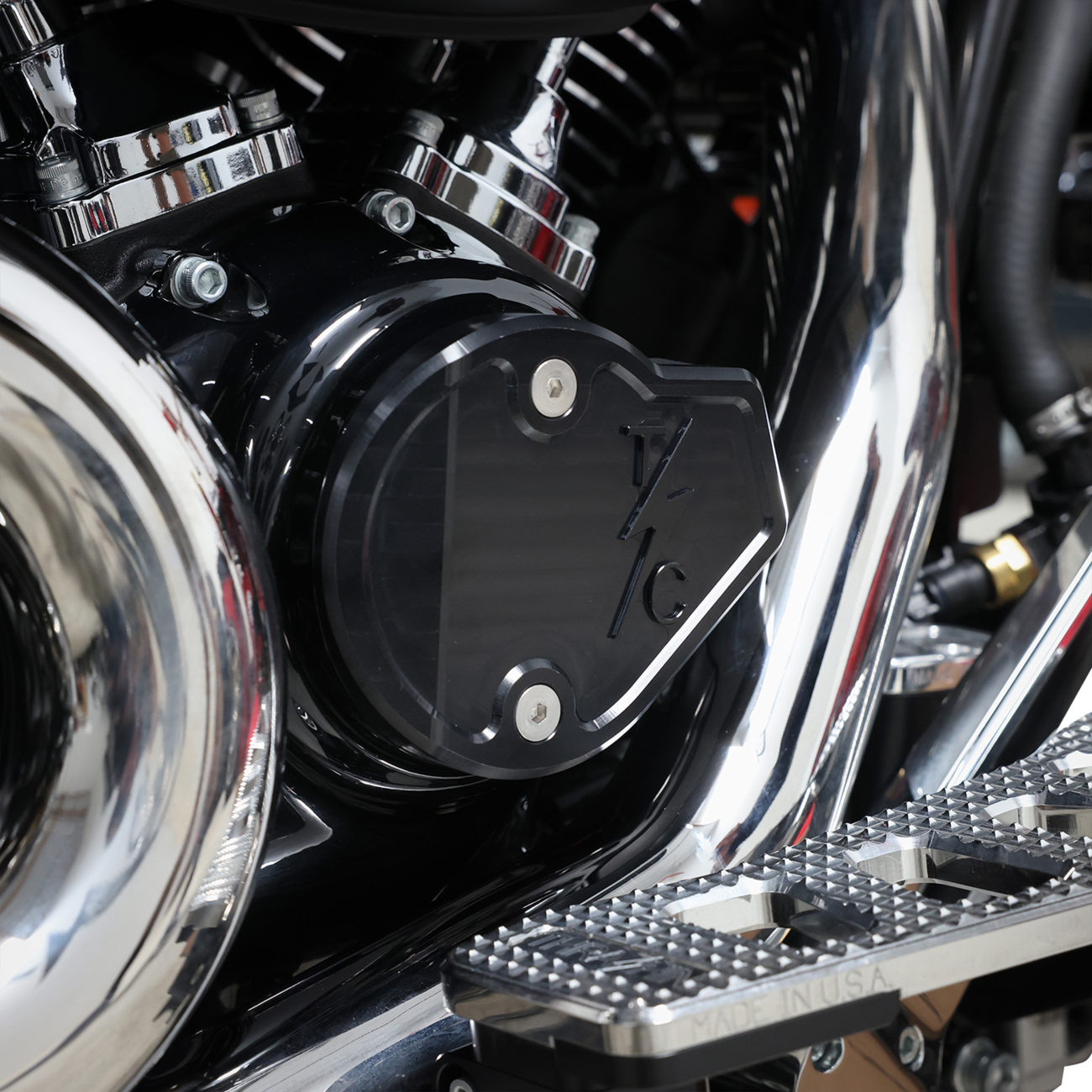 THRASHIN SUPPLY CO. Cam Cover - Gen 2 - Smooth - Black - M8 TSC-3028-1