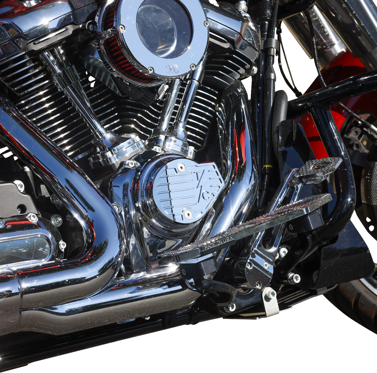 THRASHIN SUPPLY CO. Cam Cover - Gen 2 - Finned - Chrome - M8 TSC-3029-3