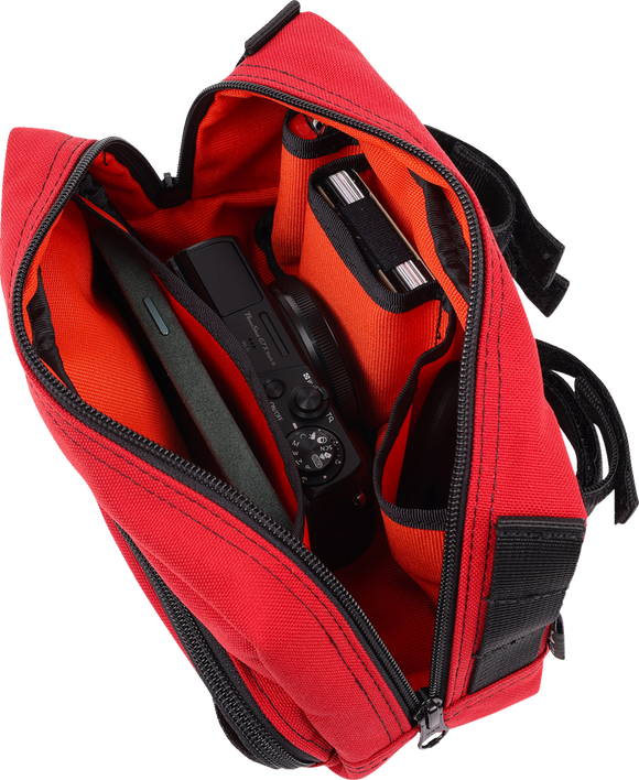 THRASHIN SUPPLY CO. Handlebar Bag - Red THB-0015