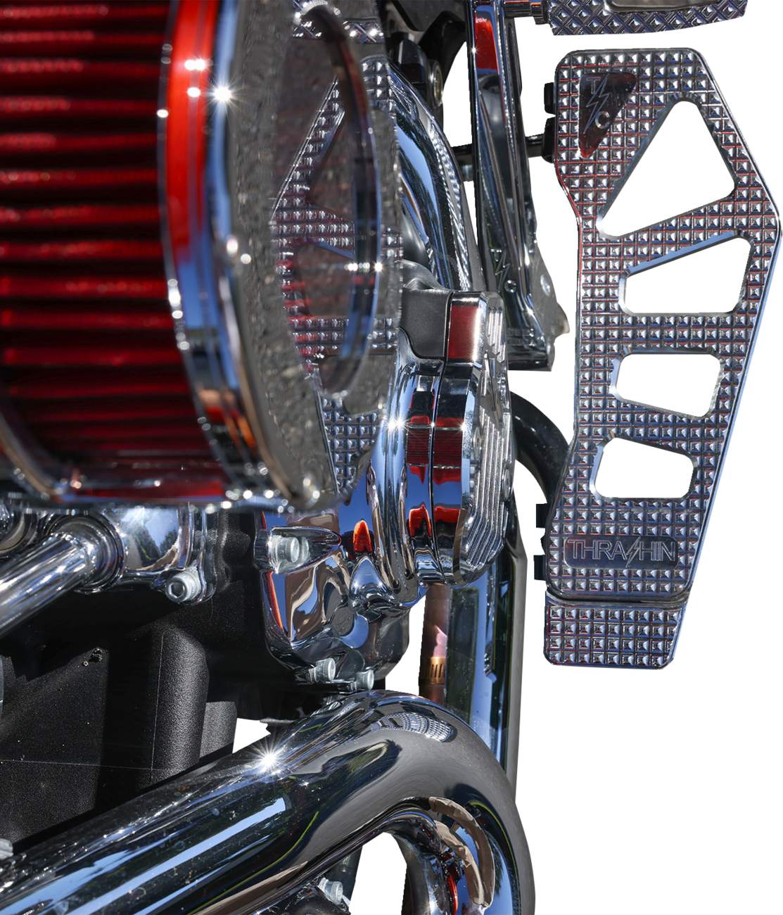 THRASHIN SUPPLY CO. Cam Cover - Gen 2 - Finned - Chrome - M8 TSC-3029-3
