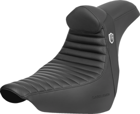 SADDLEMEN Pro Series SDC Performance Seat - w/ Backrest - Tuck-n-Roll/Carbon Fiber - Gripper - FLSB/FX '18-'24 SC81829TB