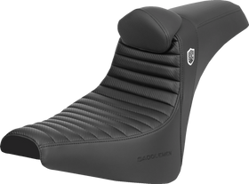 SADDLEMEN Pro Series SDC Performance Seat - w/ Backrest - Tuck-n-Roll/Carbon Fiber - Gripper - FX '18-'24 SC81830TB