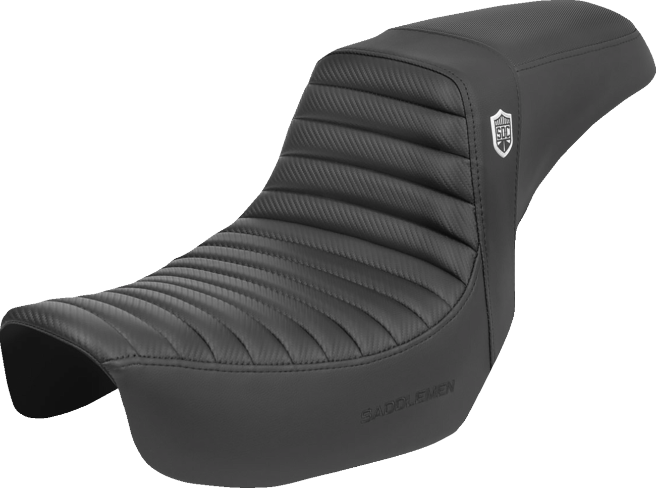 SADDLEMEN Pro Series SDC Performance Seat - w/o Backrest - Tuck-n-Roll/Carbon Fiber - Gripper - Dyna '06-'17 SC80604T