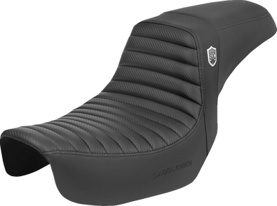 SADDLEMEN Pro Series SDC Performance Seat - w/o Backrest - Tuck-n-Roll/Carbon Fiber - Gripper - Dyna '06-'17 SC80604T