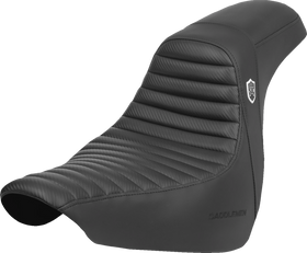 SADDLEMEN Pro Series SDC Performance Seat - w/o Backrest - Tuck-n-Roll/Carbon Fiber - Gripper - FL/FX '18-'24 SC81829T