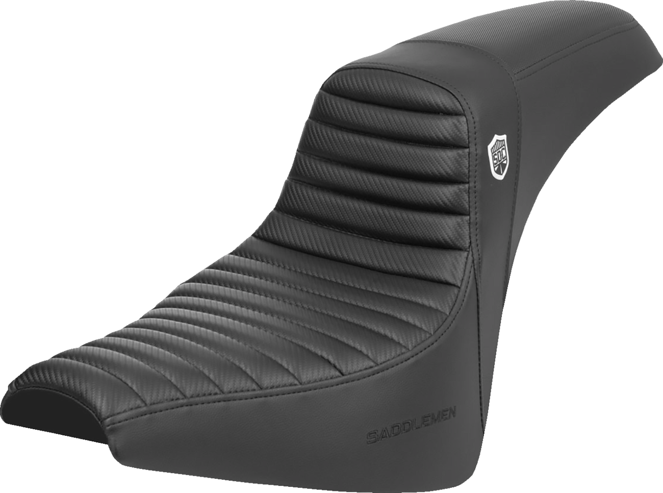 SADDLEMEN Pro Series SDC Performance Seat - w/o Backrest - Tuck-n-Roll/Carbon Fiber - Gripper - FX '18-'24 SC81830T