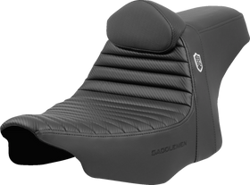 SADDLEMEN Pro Series SDC Performance Seat - Tuck-n-Roll - w/ Backrest - FLH/FLT '23-'24 SC82307TB
