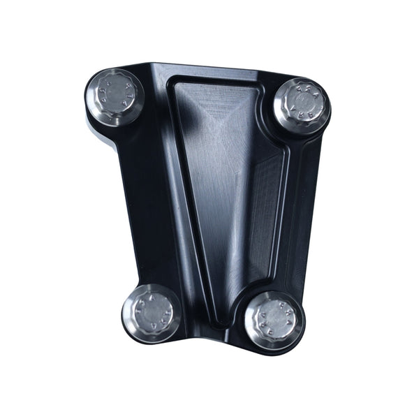 Black axial brake caliper mount with four bolts