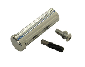 Chrome ball-milled billet aluminum shift peg for Harley-Davidson, 3.445 in, with mounting hardware