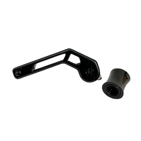 500775B T-REX Shorty Shift Arm, black CNC billet aluminum, 5-inch, fits 1988–2023 Harley Touring/FLHT