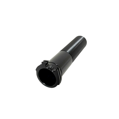 Billet 1-inch CNC-machined 6061 T-6 aluminum throttle tube for Harley-Davidson, black, dual cable openings