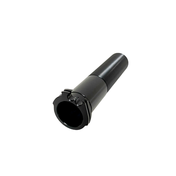 Billet 1-inch CNC-machined 6061 T-6 aluminum throttle tube for Harley-Davidson, black, dual cable openings