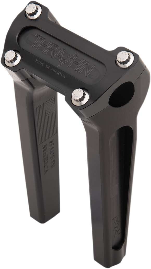 THRASHIN SUPPLY CO. Handlebar Risers - Straight - 8" - Black TSC-8000-1