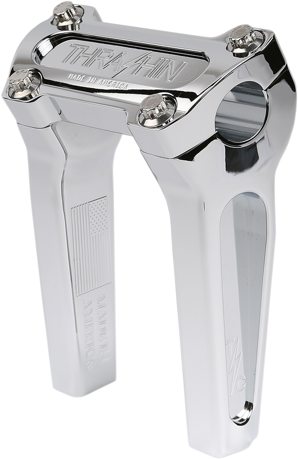 THRASHIN SUPPLY CO. Handlebar Risers - Straight - 6" - Chrome TSC-6000-3