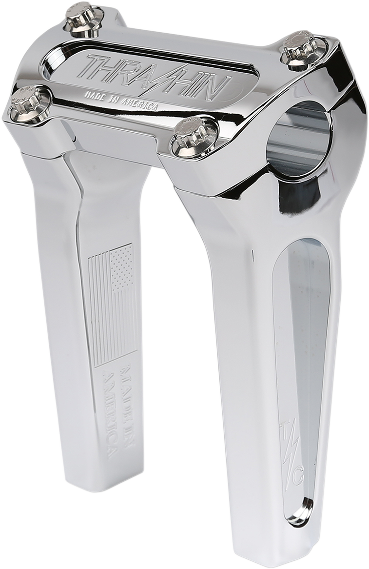 THRASHIN SUPPLY CO. Handlebar Risers - Straight - 6" - Chrome TSC-6000-3