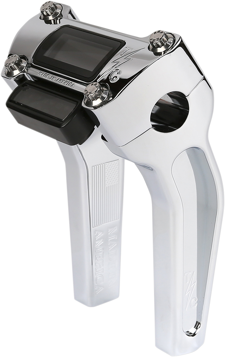 THRASHIN SUPPLY CO. Handlebar Risers - Pull Back - 6-1/2" - Gauge Cutout - Chrome TSC-6500-3