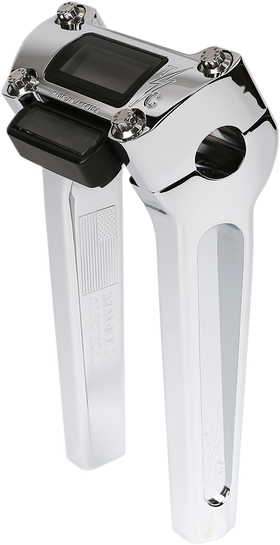 THRASHIN SUPPLY CO. Handlebar Risers - Straight - 8" - Gauge Cutout - Chrome TSC-8025-3