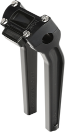 THRASHIN SUPPLY CO. Handlebar Risers - Pull Back - 9-1/2" - Gauge Cutout - Black TSC-9500-1