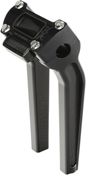 THRASHIN SUPPLY CO. Handlebar Risers - Pull Back - 9-1/2" - Gauge Cutout - Black TSC-9500-1