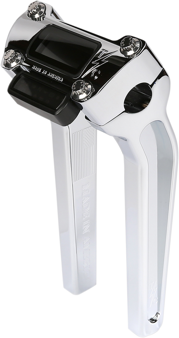 THRASHIN SUPPLY CO. Handlebar Risers - Pull Back - 9-1/2" - Gauge Cutout - Chrome TSC-9500-3