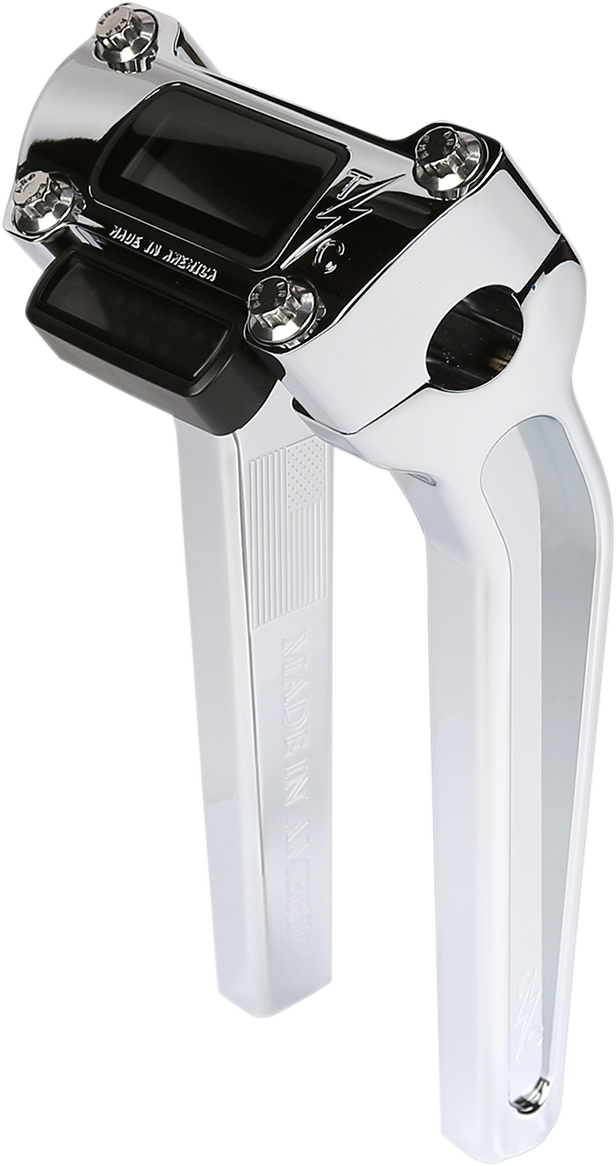 THRASHIN SUPPLY CO. Handlebar Risers - Pull Back - 9-1/2" - Gauge Cutout - Chrome TSC-9500-3