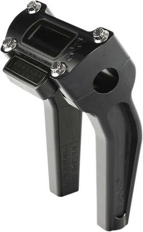 THRASHIN SUPPLY CO. Handlebar Risers - Pull Back - 6-1/2" - Gauge Cutout - Black TSC-6500-1